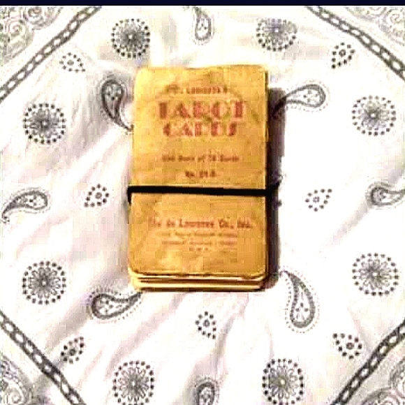 Antique c.1919 ORIGINAL de Laurence's RARE ORANGE deck Tarot Cards - Picture 2 of 12